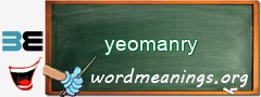 WordMeaning blackboard for yeomanry